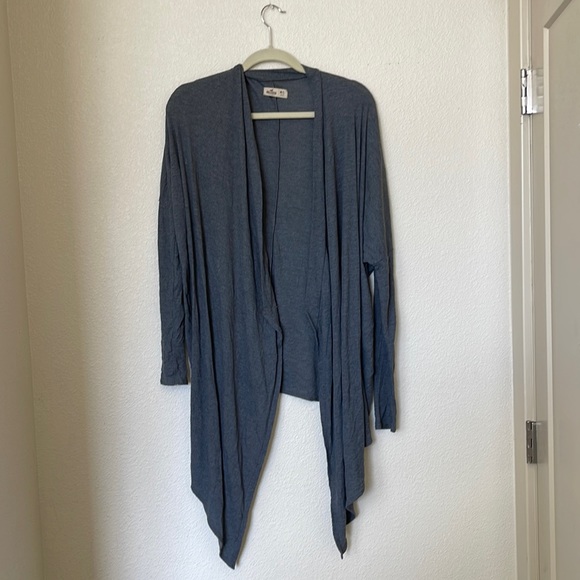 Hollister M/L Gray High/low Long Sleeve Top - Picture 2 of 4